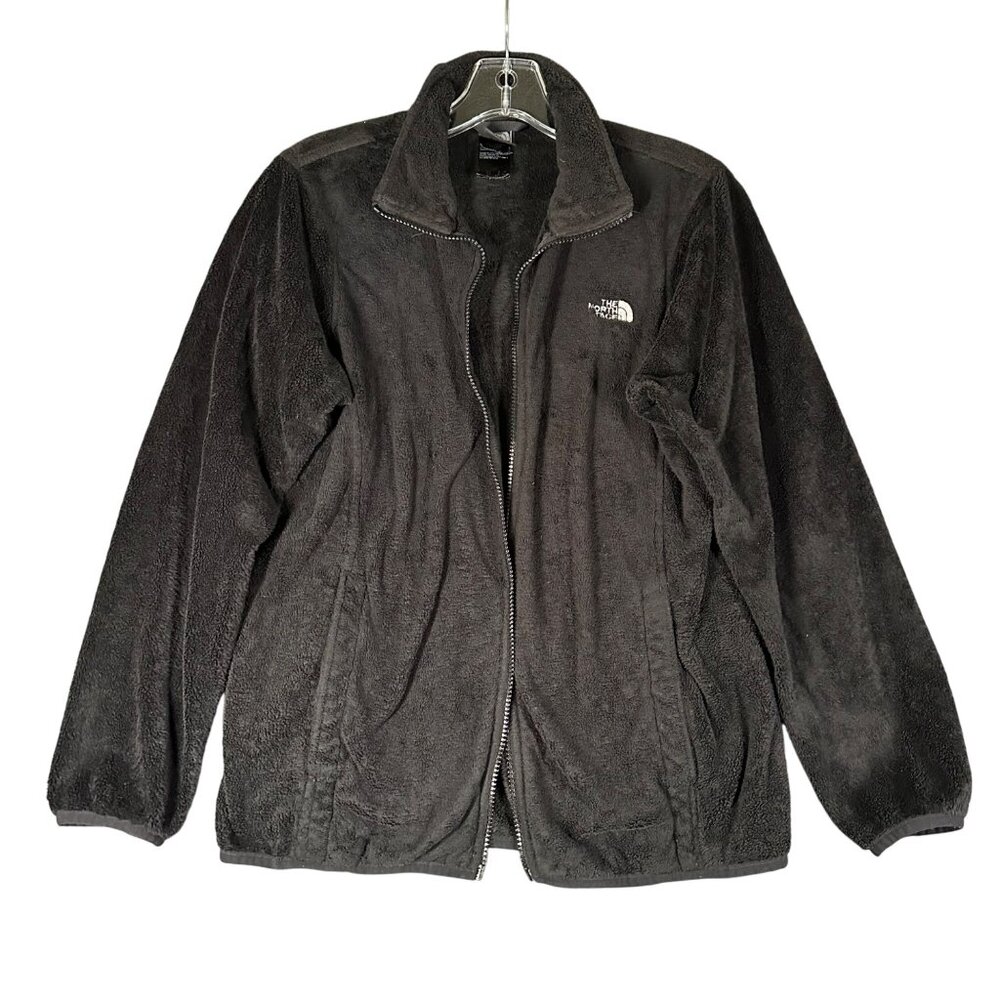 The North Face Girls XL 18 Black Fleece Full Zip‎ *No Zipper Long Sleeve Jacket